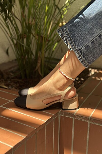 MARCATELLI Nud-siyah İstanbul Mini Topuklu Ayakkabı