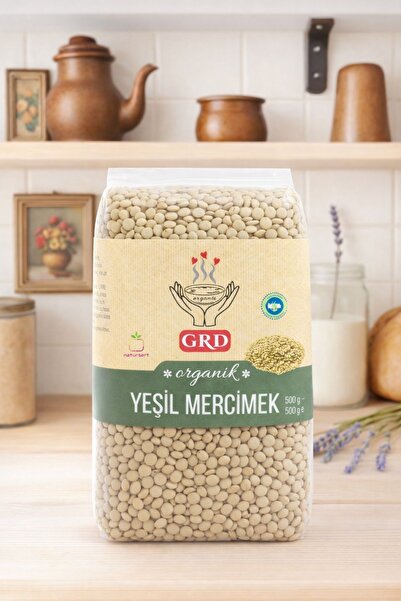 GRD GIDA ORGANİK YEŞİL MERCİMEK 500 GR