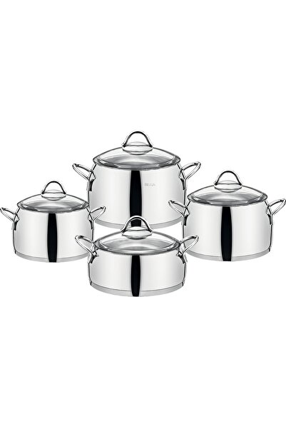 ÖZLİFE Ela 8 Piece Pot Set-simple