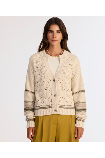 Yargıcı سترة عادية بأكمام طويلة وياقة مدورة نصفية