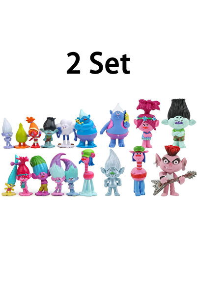 BANDAI A و B مجموعة من 18 قطعة من شخصيات ترولز برانش كريتر سكيتر، شخصيات أنمي...