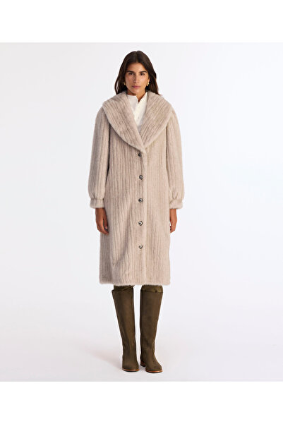 Yargıcı Regular Shawl Collar Long Sleeve Coat