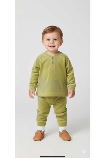BabyCosy Organic Velvet Top & Bottom Set |   – Velvet Collection, Unisex & Soft