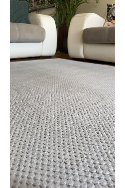 Elvey Home Gri Kaymaz Jel Taban Soft Yıkanabilir Kesme Özel Ölçü Tozsuz Antia...