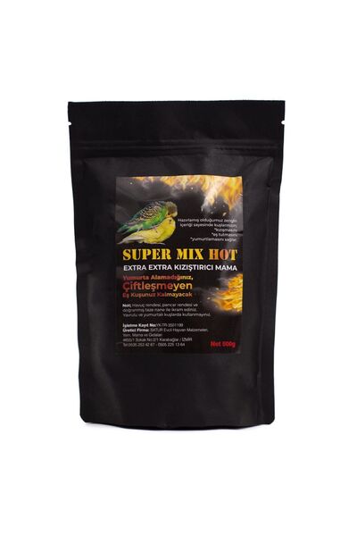SUPER MİX Hot Kızıştırıcı Kuş Maması 500gr