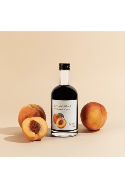 SHAYA مركز شراب شاي الخوخ المثلج، 330 مل، مستخلص شاي طبيعي بنكهة الخوخ العصير، يكفي لـ 10 أشخاص