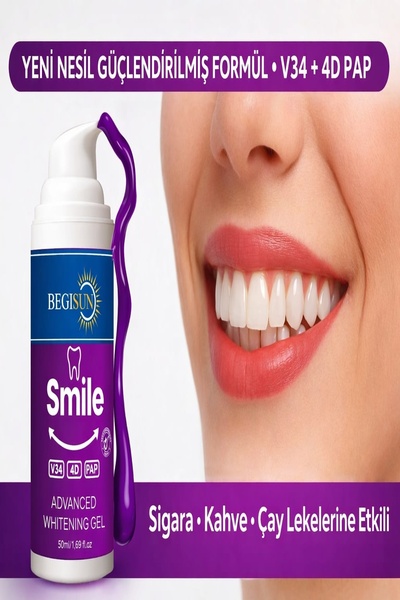 Genel Markalar Begisun V34 Mor Diş Beyazlatma Jeli – Advanced Whitening – 50 ml