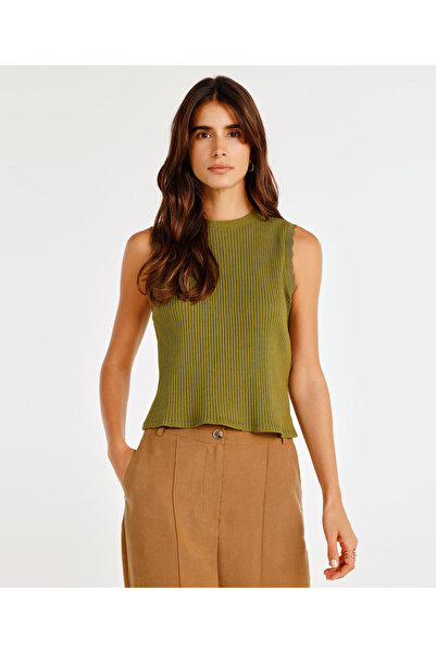 Yargıcı Bisiklet Yaka Kolsuz T-shirt