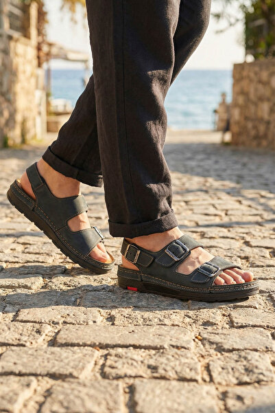 Paleng Yazlık Erkek Hakiki Deri Sandalet