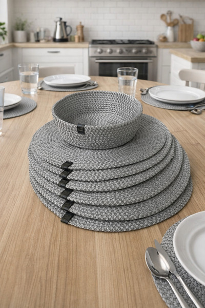 Naspar 6 Adet Supla - Sepetli / Kahve Sunum - Amerikan Servis