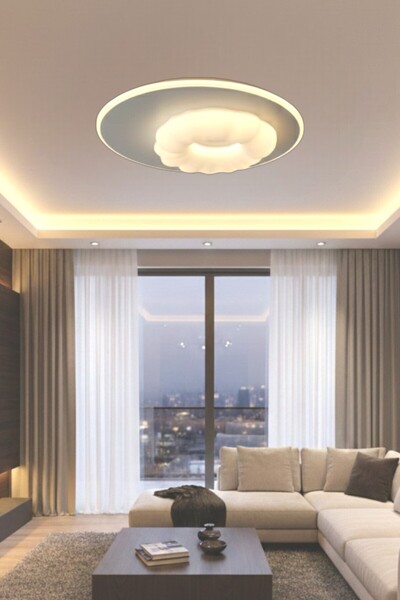 ESSLİGHT BULUT 50 LİK LED AVİZE 3 RENK IŞIK MOD MODERN DEKORATİF AYDINLATMA SALON YATAK ODASI MUTFAK