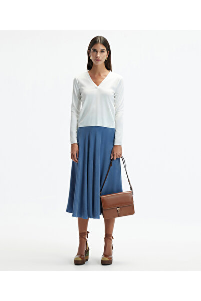 Yargıcı Midi Length Flowy Skirt