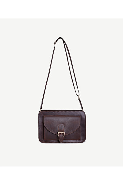 Yargıcı Cep Detaylı Deri Çapraz Çanta