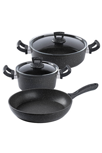 Tantitoni GRİ GRANİT 5 PARÇA TENCERE SETİ