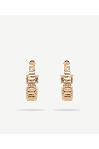 Yargıcı Dokulu Gold Küpe