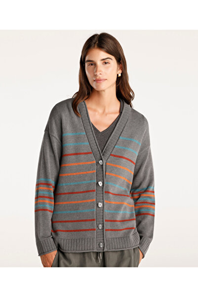 Yargıcı سترة صوفية كبيرة الحجم برقبة على شكل حرف V