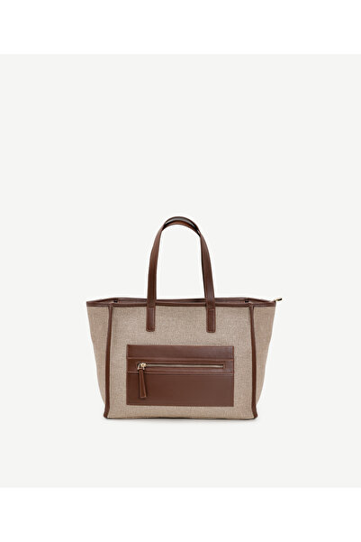 Yargıcı Cep Detaylı Canvas Omuz Çantası