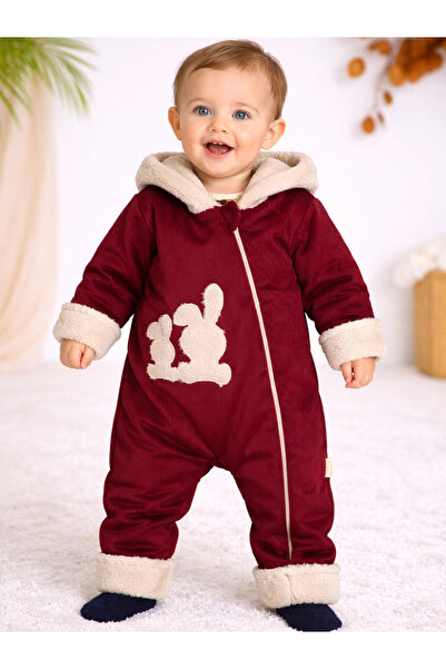 Nehad Bebe Kız Bebek Welsoft Tulum Kışlık Model Tavşanlı