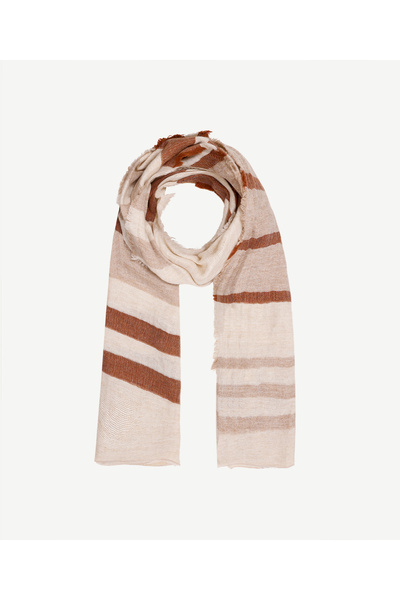 Yargıcı Çizgili Yün Şal