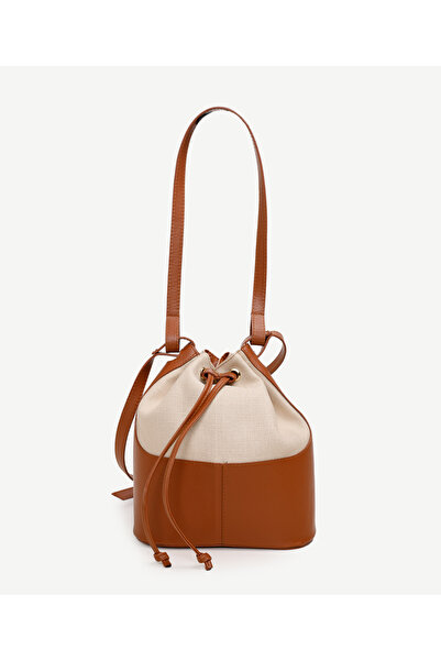 Yargıcı Keten Büzgülü Çanta