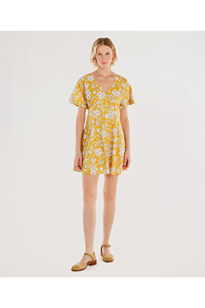 Yargıcı Short Sleeve Mini Dress with Pens