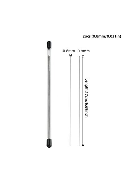 Choice مجموعة إبر تطريز بالخرز (قطعتان) - 0.8 مم - سهلة التلقيم، فتحة جانبية،...