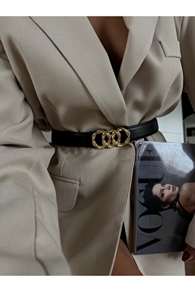 Fiori Оригинален колан за дамски панталони, колан за яке, колан за рокля, изработен от естествена релефна кожа с комбинирана катарама