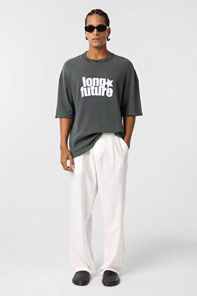 VAMOSCLO تريكو كبير الحجم - تي شيرت أخضر