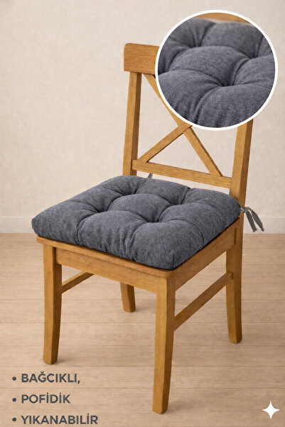 Mirayra Tekstil М'яка подушка для стільця, з ремінцями 40x40