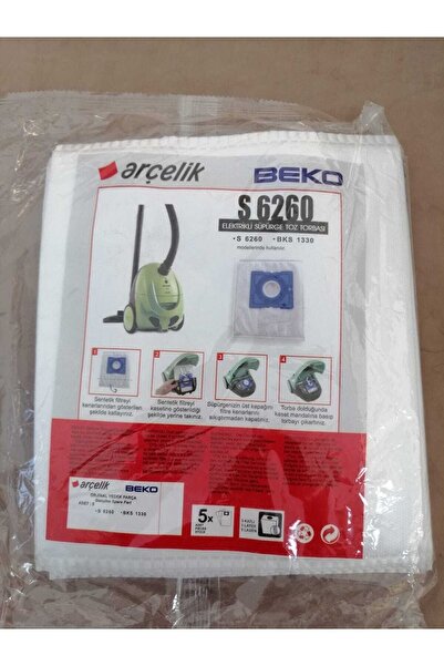 Arçelik Beko S6260 Bez Torbası Orijinal 5 Adet