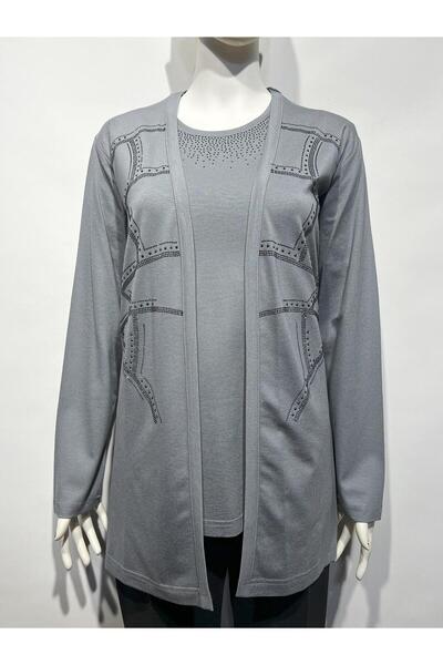 Lanze طقم رقيق مع بلوزة بأكمام قصيرة وسترة 5400T