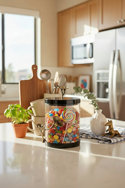 Cornella وعاء زجاجي مزخرف بالورود فضي - ذهبي متوسط الحجم