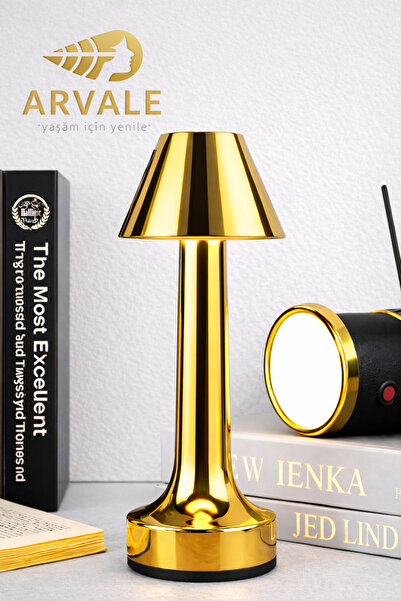 ARVALE Taşınabilir Masa Lambası – Şarjlı, USB Type-C, Dokunmatik LED Işık