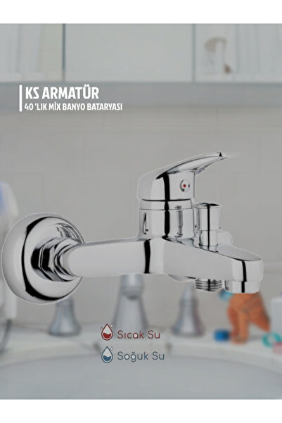 KS ARMATÜR KEVSER SU ARMATÜRLERİ Mix Banyo Bataryası Krom