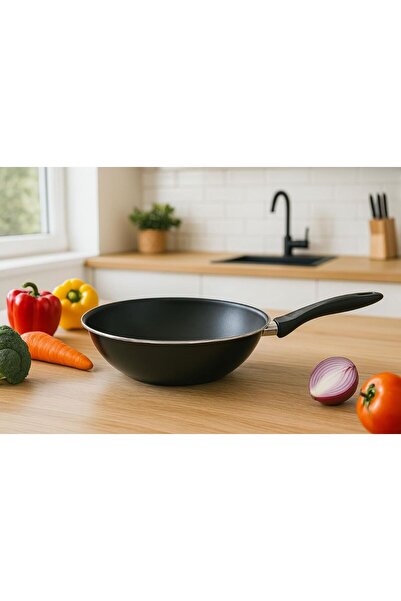 B&D مقلاة ووك غير لاصقة سوداء مقاس 28 بوصة