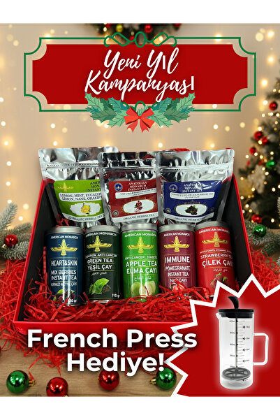 AiroBazar Yılbaşı Özel Herbal Tea Hediye Kutusu | Karışık Bitki & Meyve Çayla...