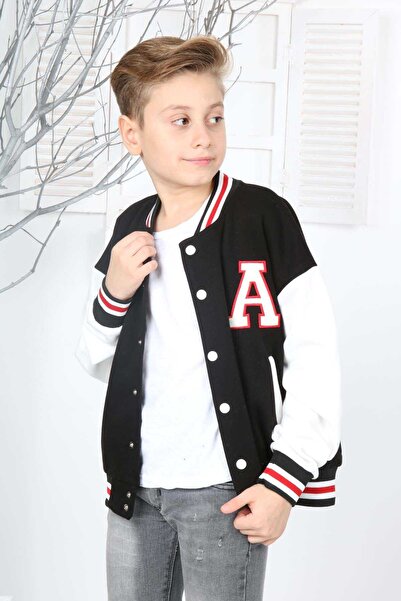 Empoli سترة جامعية سوداء اللون للجنسين، وسترة جامعية للأطفال مزودة بمشابك في ...