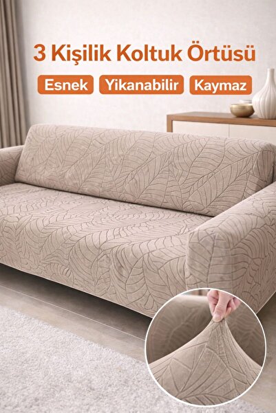 BTF HOME Jakarli 3kişilik Koltuk Örtüsü , Çekyat Kanepe Kılıfı (ÜRÜN İÇERİĞİ ...
