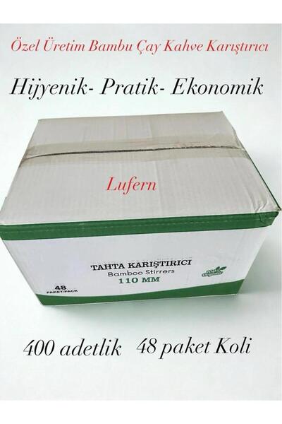 Lufern Özel Üretim Tahta Ahşap Bambu Çay Kahve Karıştırıcı Çubuk Kaşık 11 Cm ...