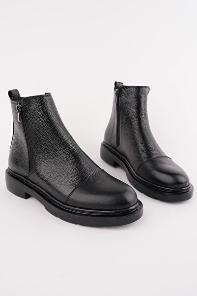MUGGO Drako Genuine Leather Double Zipper Men's Winter Chelsea Boots