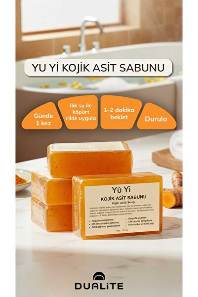 YUYİ صابون حمض الكوجيك من يو يي، صابون حمض الكوجيك المضاد للبقع مع تأثير الكركم وحمض الكوجيك