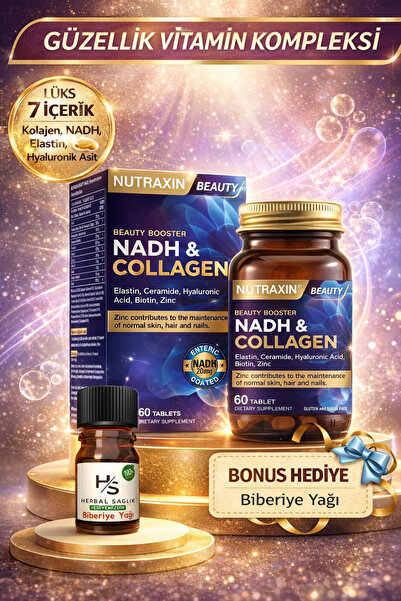 Nutraxin Nadh Collagen 60 Adet Tablet Tip1 Tip3 Hyaluronik Asit, Elastin, Ser...