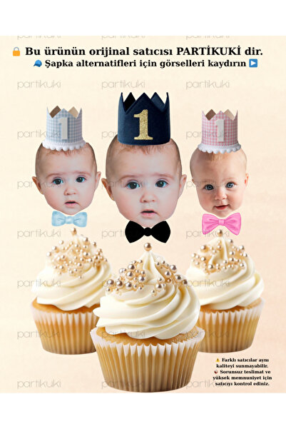 Genel Markalar 10 Adet Doğum Günü Pasta Süsü Cupcake Fotoğraflı Süs Fotoğrafl...