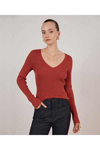 Yargıcı V Yakalı Dikişsiz Triko