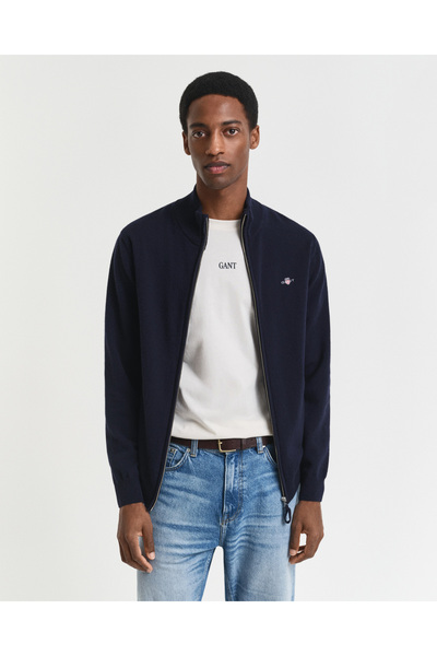 Gant Erkek Lacivert Regular Fit Hırka