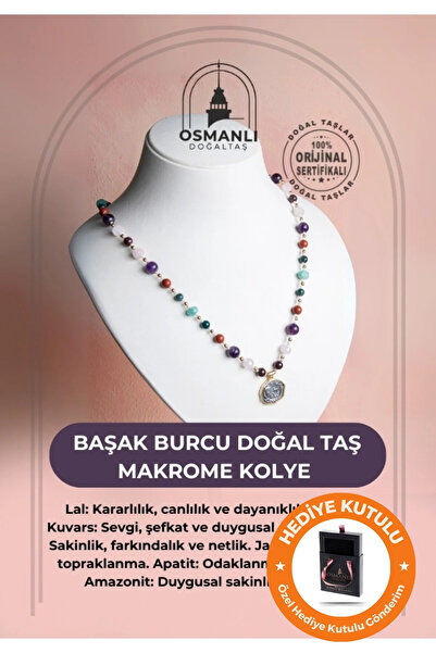 OSMANLI DOĞAL TAŞ Başak Burcu Enerjisine Özel Gerçek Doğal Taş El Yapımı Kutu...