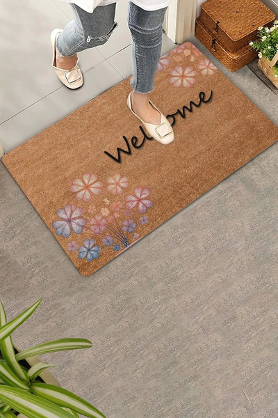Valerine Life Verbena Patient Enamel Welcome Door Mat 45x70cm
