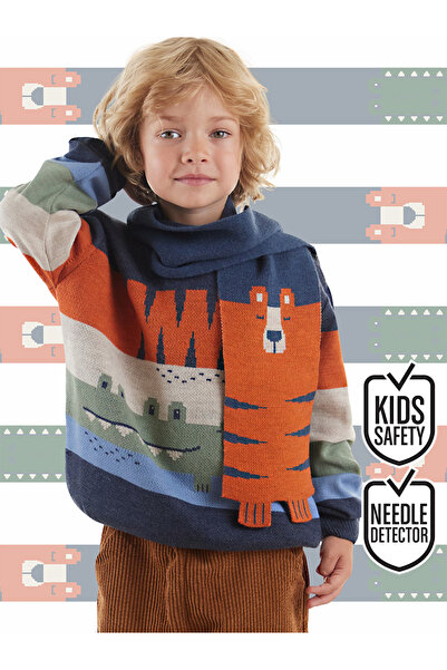 Denokids Boy's Scarf - Tiger Crocodile