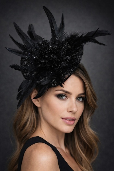 Dark Fringes Gelin Nikah Düğün Saç Aksesuarı