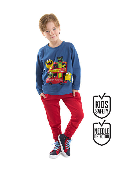 Denokids Monster Tours Erkek Çocuk T-shirt Pantolon Takım